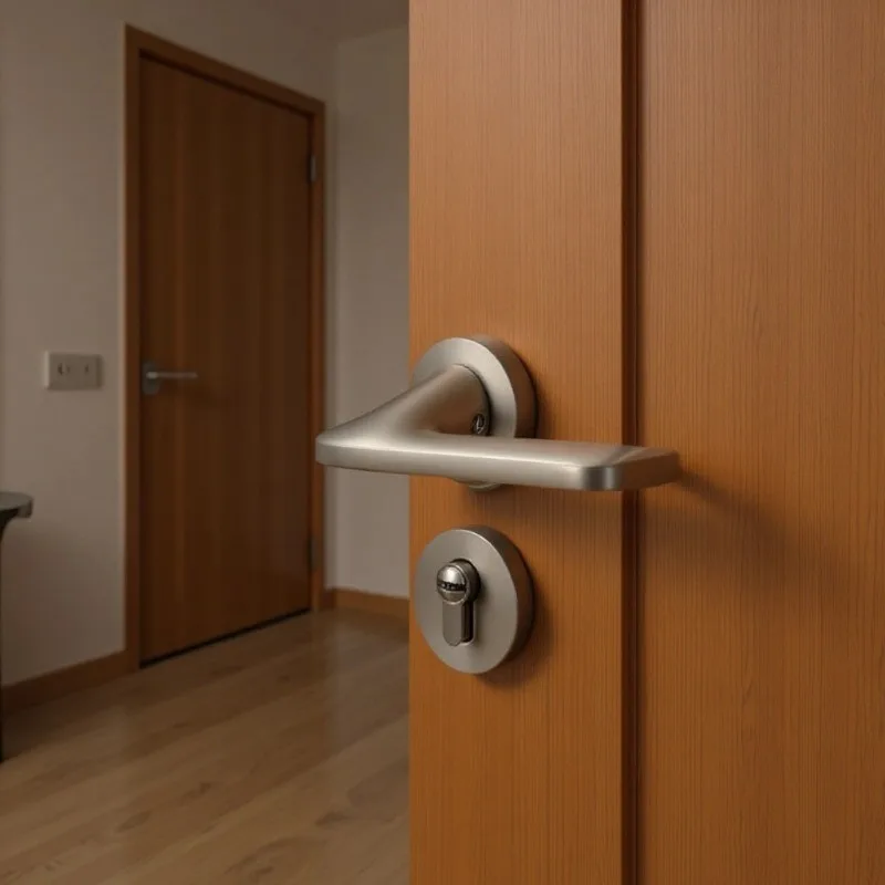 

Matte Nickel Door Lock, Bathroom Split Lock, Room Magnetic Silent Zinc Alloy Handle Lock, Indoor Door Lock for Wholesale