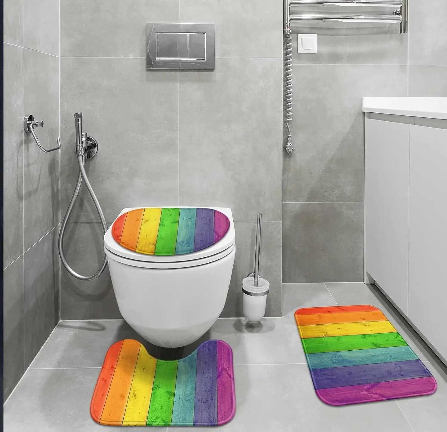 

Набор ковриков для ванной с пляжной морской звездой из 3 предметов — нескользящие моющиеся напольные коврики для ванной комнаты, кухни, спальни, прибрежного декора, набор из 3 шт.