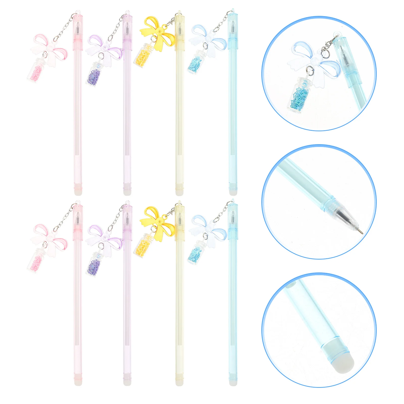 

8Pcs Lovely Butterfly Rafting Bottle Pens Cute Gel Pens Bulk for Tools School Accessories Notetaking Pen