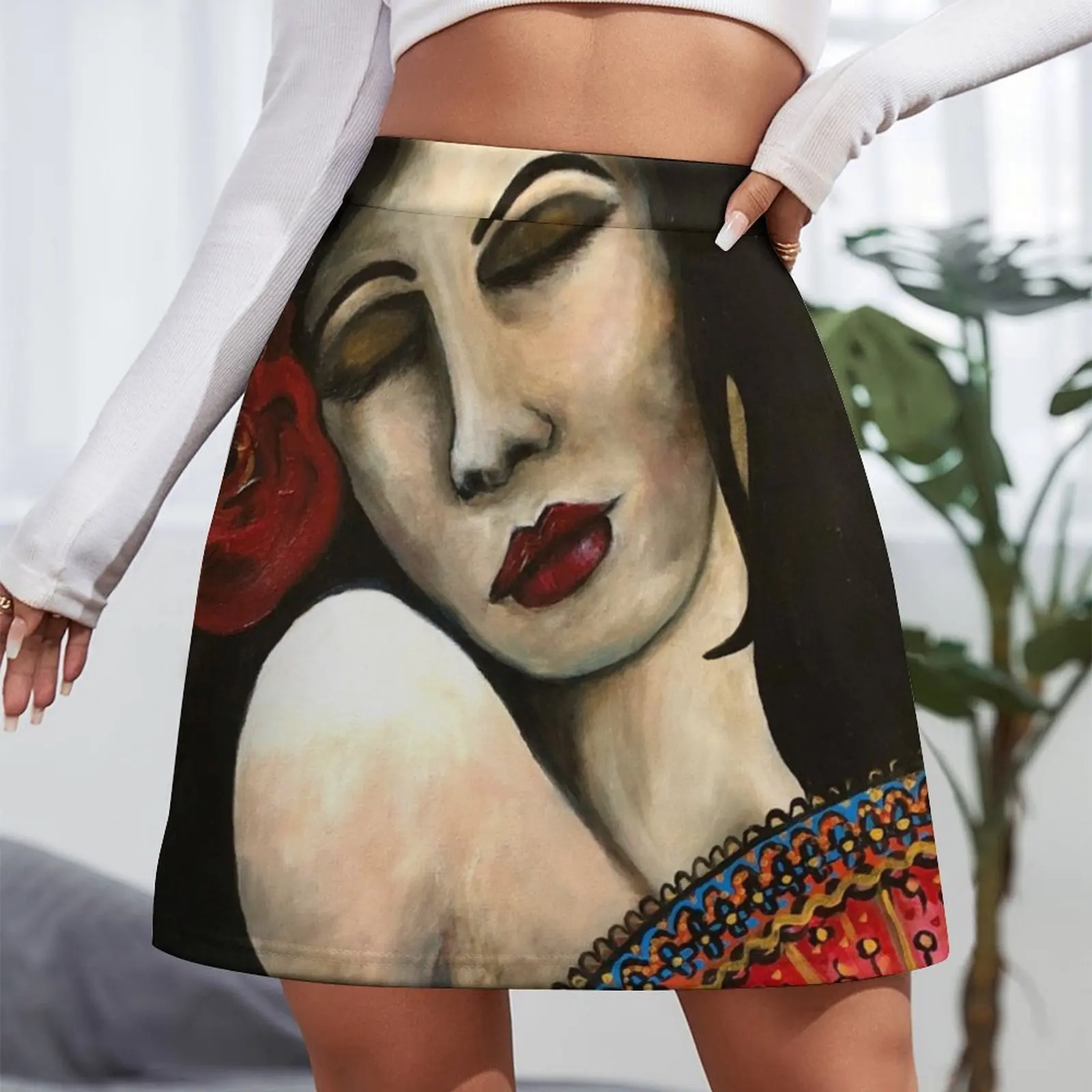 Ysabel and the Fan Mini Skirt skirts for woman 90s aesthetic Female skirt Mini Skirt