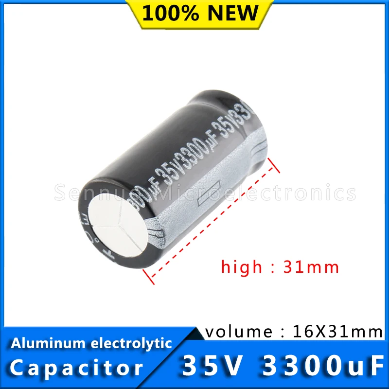 5pcs 35V 3300UF 16*31 Low ESR Aluminum Electrolytic Capacitors 3300uf 35V High Frequency Low Resistance Electrolytic Capacitors