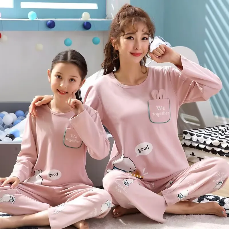 Family Christmas Pajamas Set Matching Mother and Daughter Clothes Mom and me Pajamas women girl Long Sleeve pyjamas