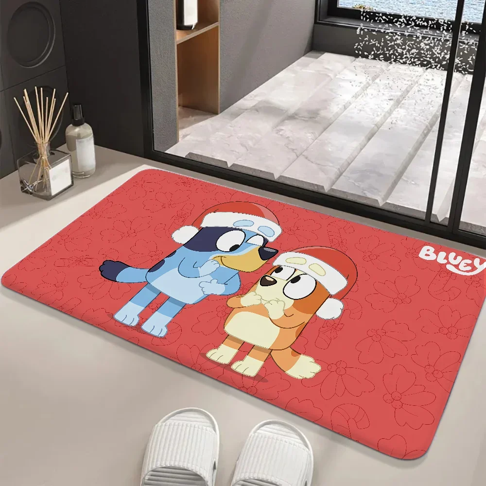 1PC Cartoon B-Blueys Bath Mat Kids Room Bedroom Decoration Balcony Anti-Slip Doormat Living Room Alfombra