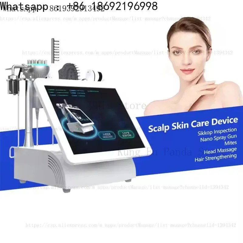 5 In 1 High Frequency Hair Follicle Detection Scalp Treatment Machine Hair Analyze Scalp Care Massage Hair Regrowth Device