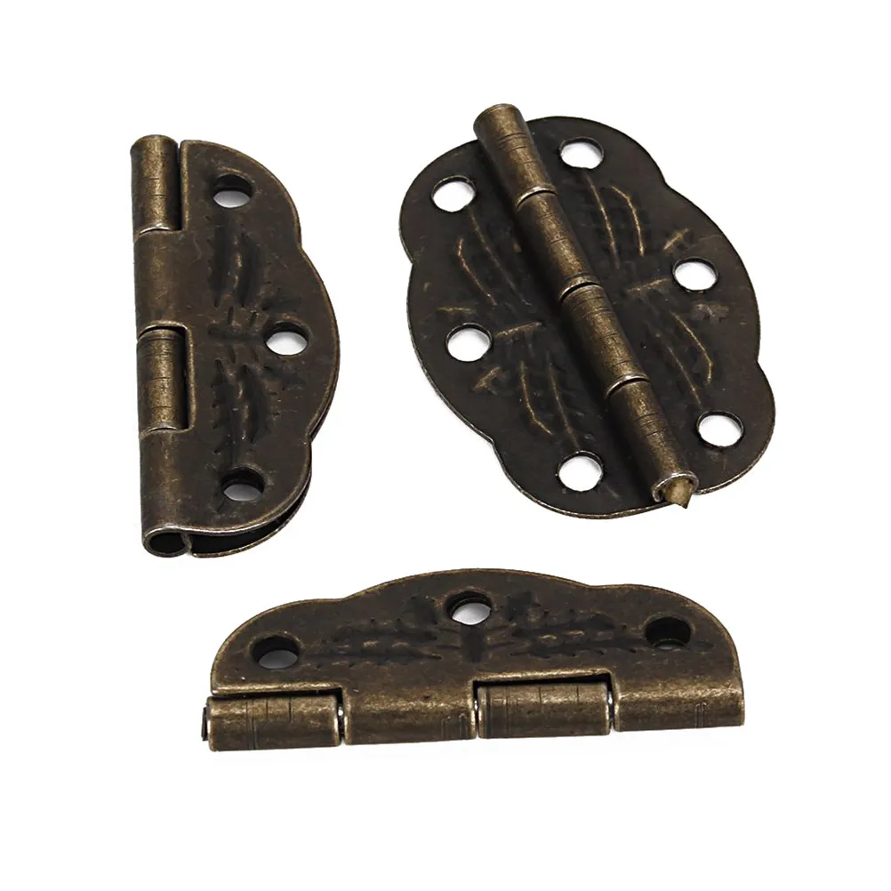 20Pcs Bronze Iron Mini Butt Hinges 30mmx21mm Delicate Appearance Box Hinges for Cigar Guitar Tailpieces Home Shop DIY