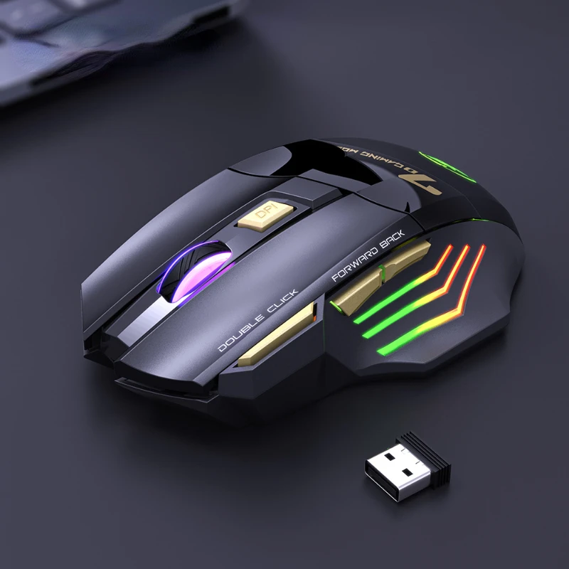 Souris de jeu sans fil GW-X7, double clic, 2023G, Bluetooth, silencieuse, aste, lumière respiratoire absorbe ouissante, gratuite, 7 prédire, nouveau, 2.4