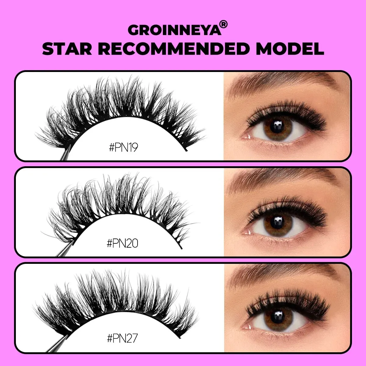 つけまつげ,GROINNEYA-6D,ふわふわ,ナチュラル,ロング,猫のまつげ,エクステンション,メイクアップ,10ペア