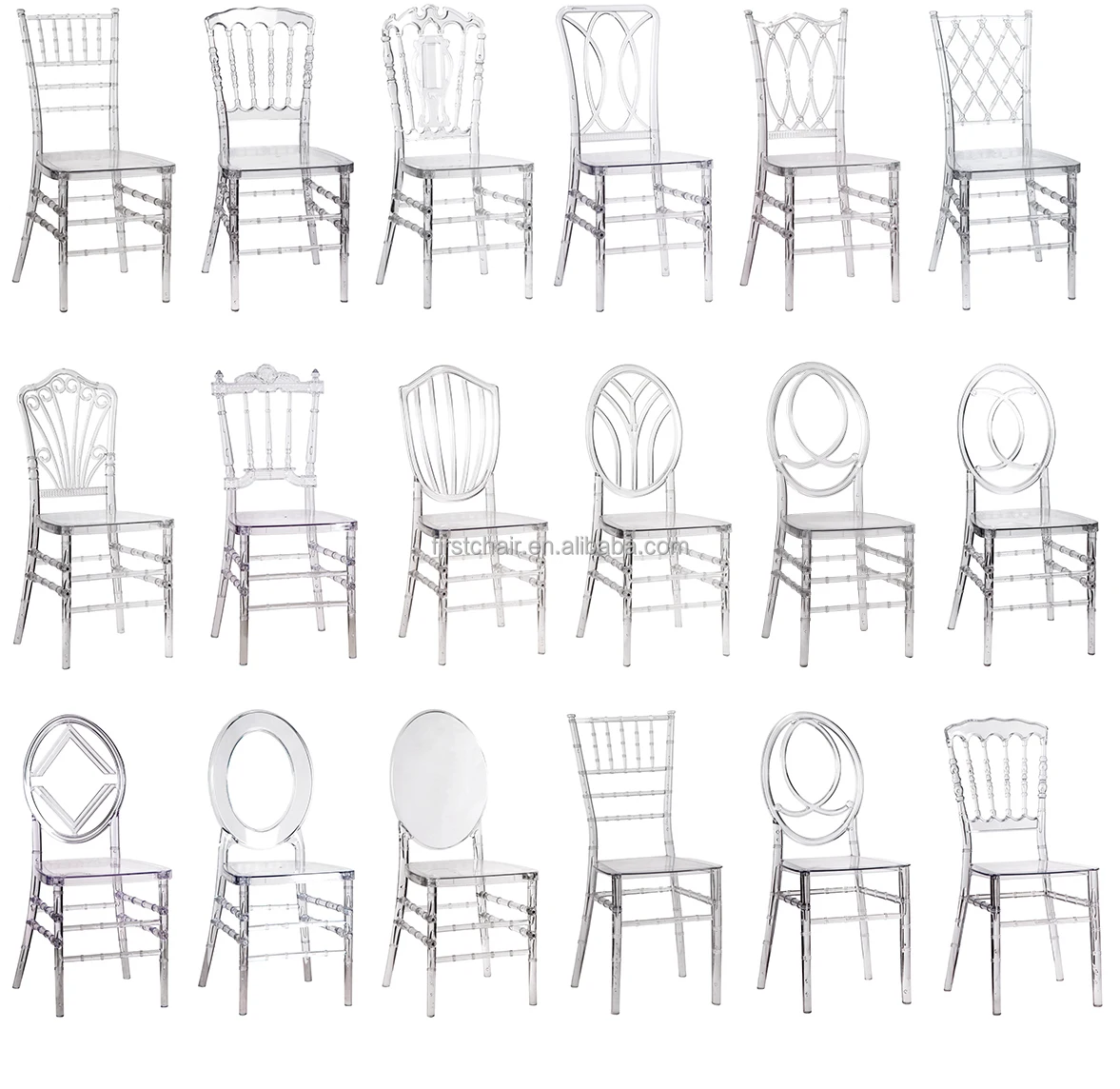 #Wholesale Transparent Acrylic Chairs with Reinforced Steel Frame Stackable Ghost Chairs for Modern Restaurants, Weddings Events