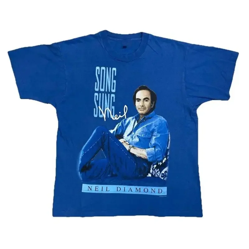Vintage Neil Diamond Song Sung Blue T Shirt Mens Usa Made