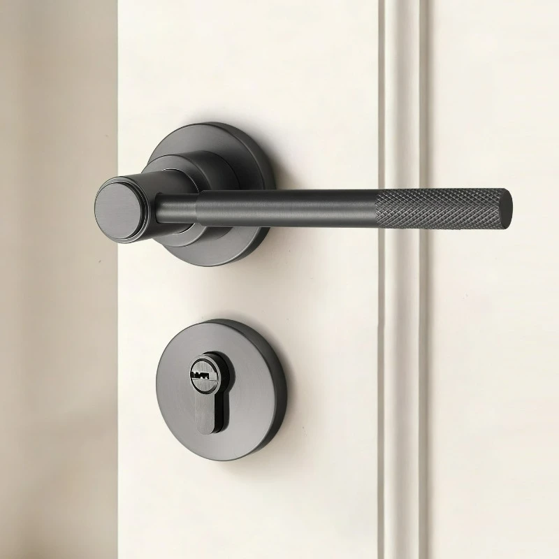 French Style Minimalist Interior Bedroom Door Split Lock, Household Universal Bathroom Silent/magnetic Zinc Alloy Door Lock