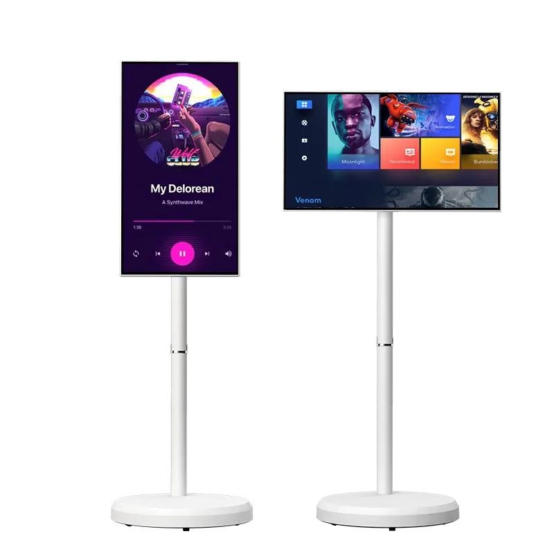 شاشة شاشة ذكية محمولة مقاس 21.5 بوصة، شاشة عرض لافتات رقمية، شاشة لمس متحركة، شاشة أندرويد 13، تلفزيون ذكي، تابلت قابل للدوران