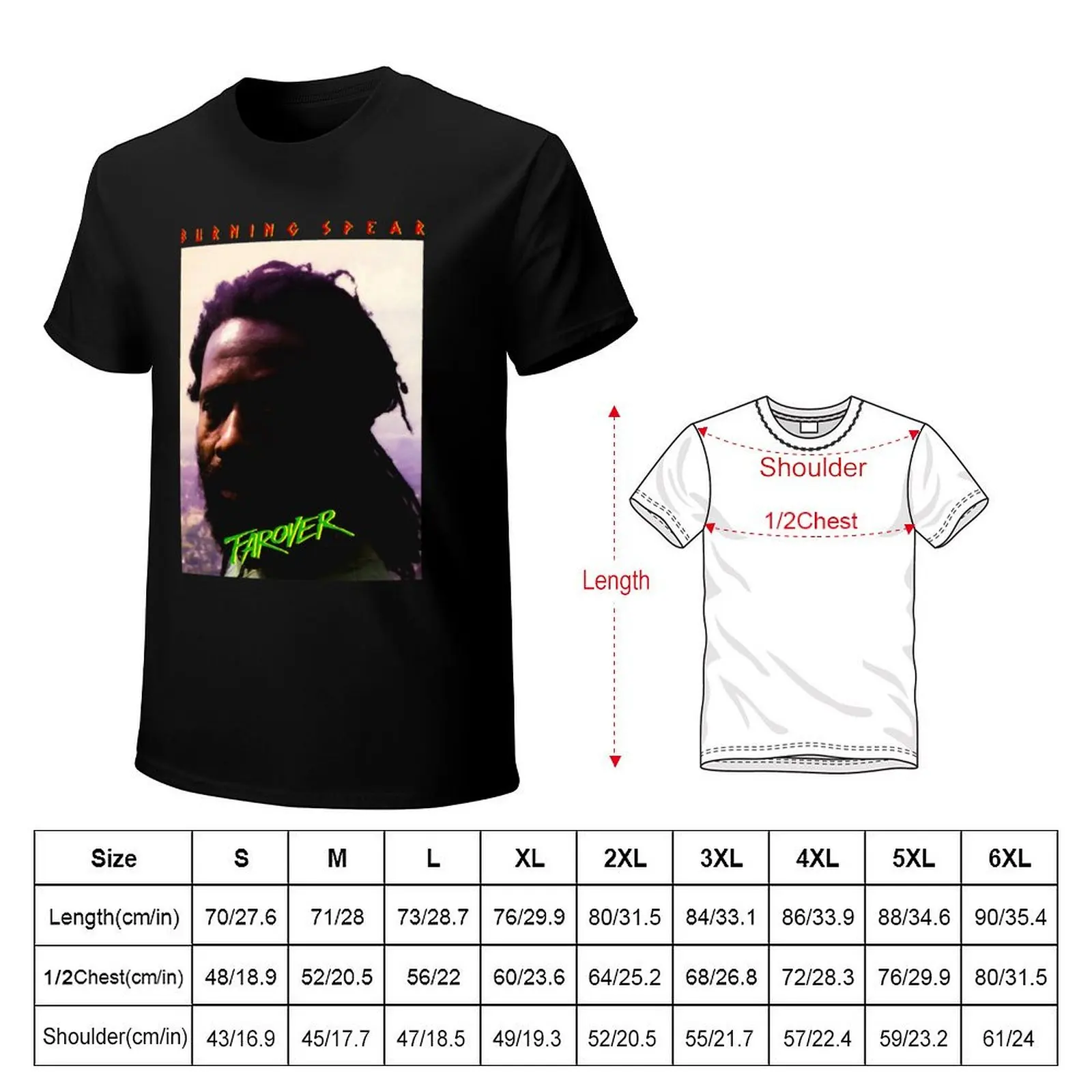 BURNING SPEAR T-Shirt Casual Streetwear Short Sleeve Tee