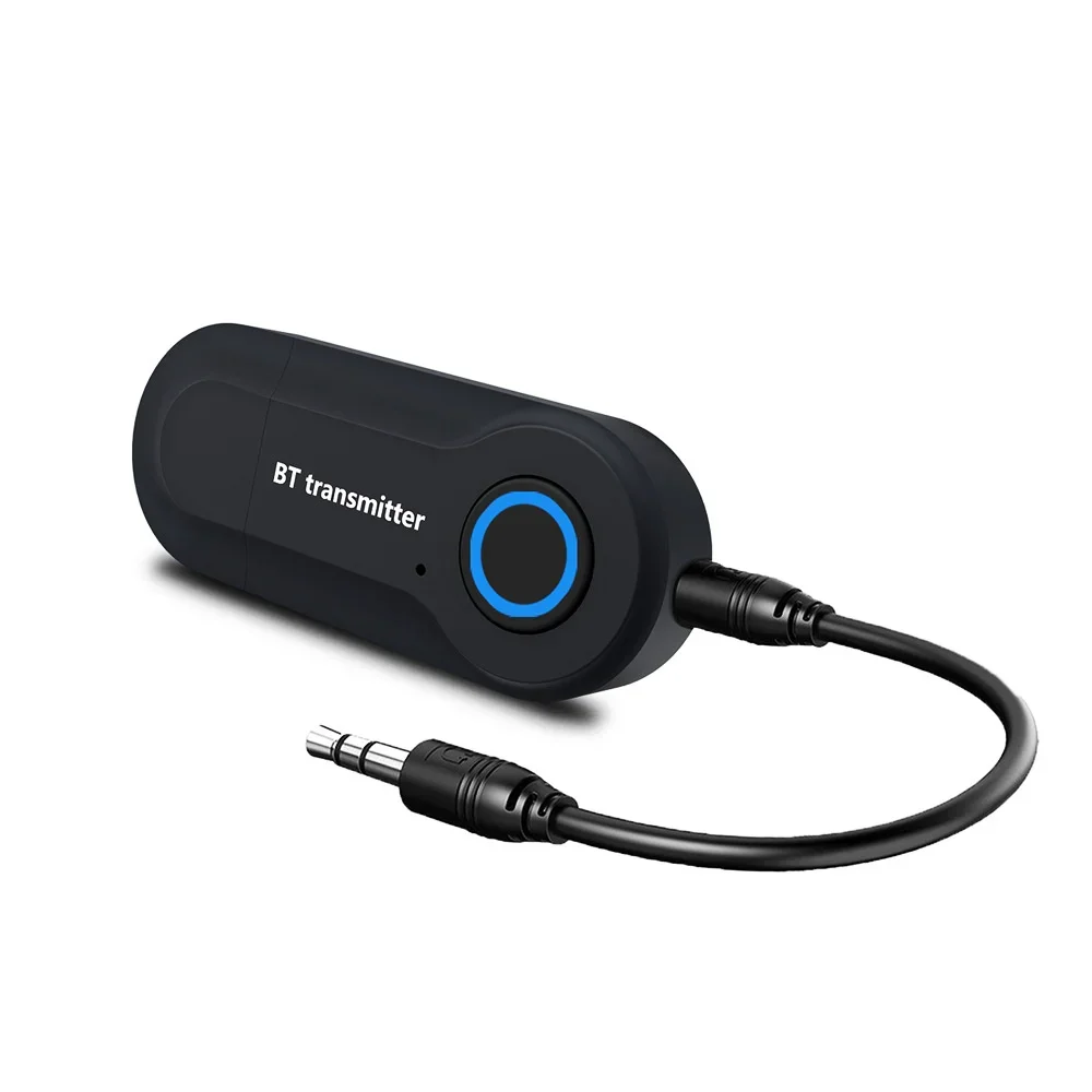 Usb bluetooth 5.0 transmissor de áudio 3.5mm aux rca estéreo adaptador sem fio dongle para pc tv carro fones de ouvido
