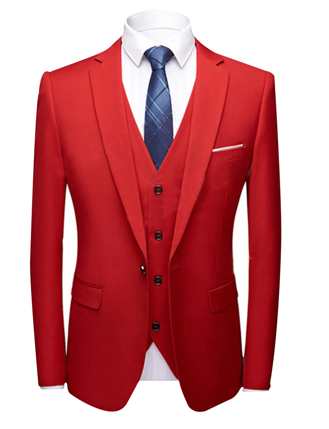 

Men's 3 Pieces Suit Notch Lapel Groommen Tuxedo for Wedding