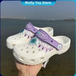 Disney Scarpe da coccodrillo per bambini Frozen Ragazzi Ragazze Scarpe da spiaggia Pantofole Sandali Pantofole con punta antiscivolo e traspiranti resistenti all'usura