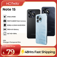 New HOTWAV NOTE 15 Smartphone Android 14 5160mAh large Battery Cell Phone 8GB+64GB+13MP+5MP 6.6\