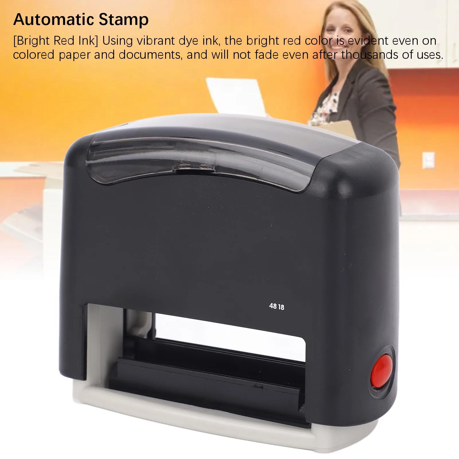 التحبير الذاتي ختم عنوان ختم 48x18 مللي متر قذيفة سوداء رقم رسالة رمز مزيج ختم شخصية التلقائي الختام