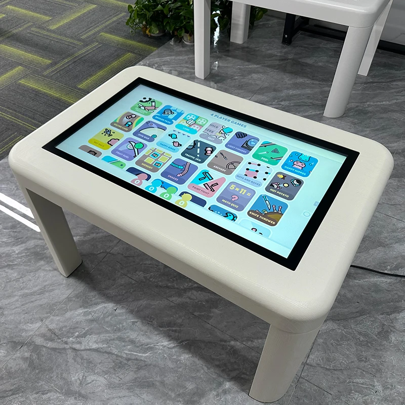 Recreation Center Restaurant Entertainment 55 Inch Glass Bar Game Interactive Touch Screen Table For Kids