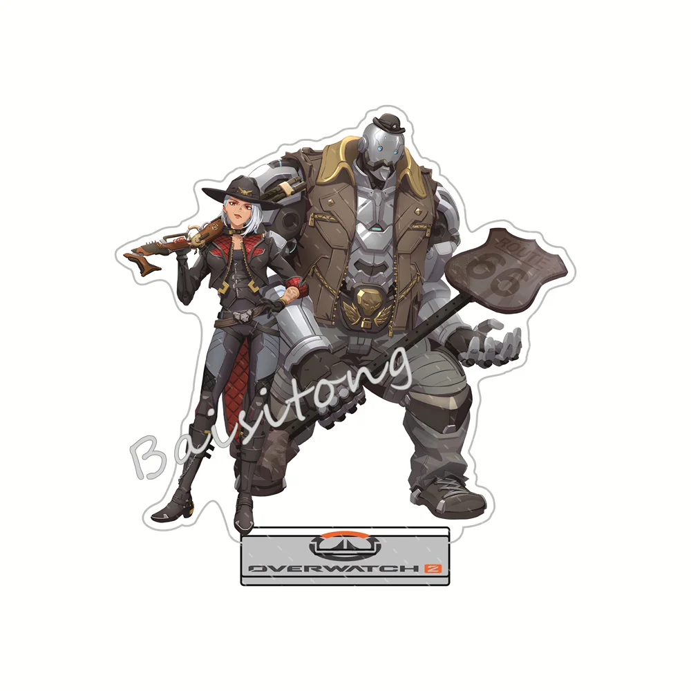 Game Overwatch 2 15cm Acrylic Stand Anna/Grim Reaper/Genji/Reinhardt Tabletop Decoration Jewelry Elegant Cute Toys Gifts view 2