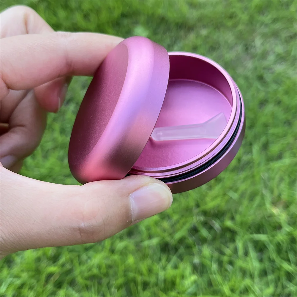 1pc, Aluminum Alloy Storage Tobacco Box Container Smell Proof And Air Tight - Easy To Carry Household Gadgets