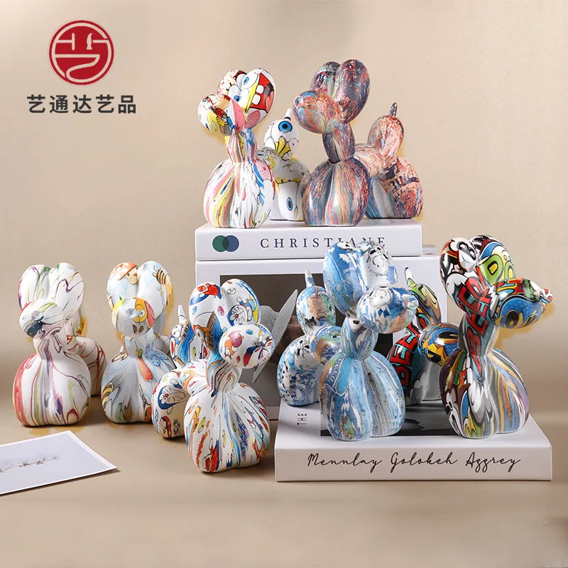 

Resin crafts Balloon Dog ornaments Nordic style home living room desktop decorations