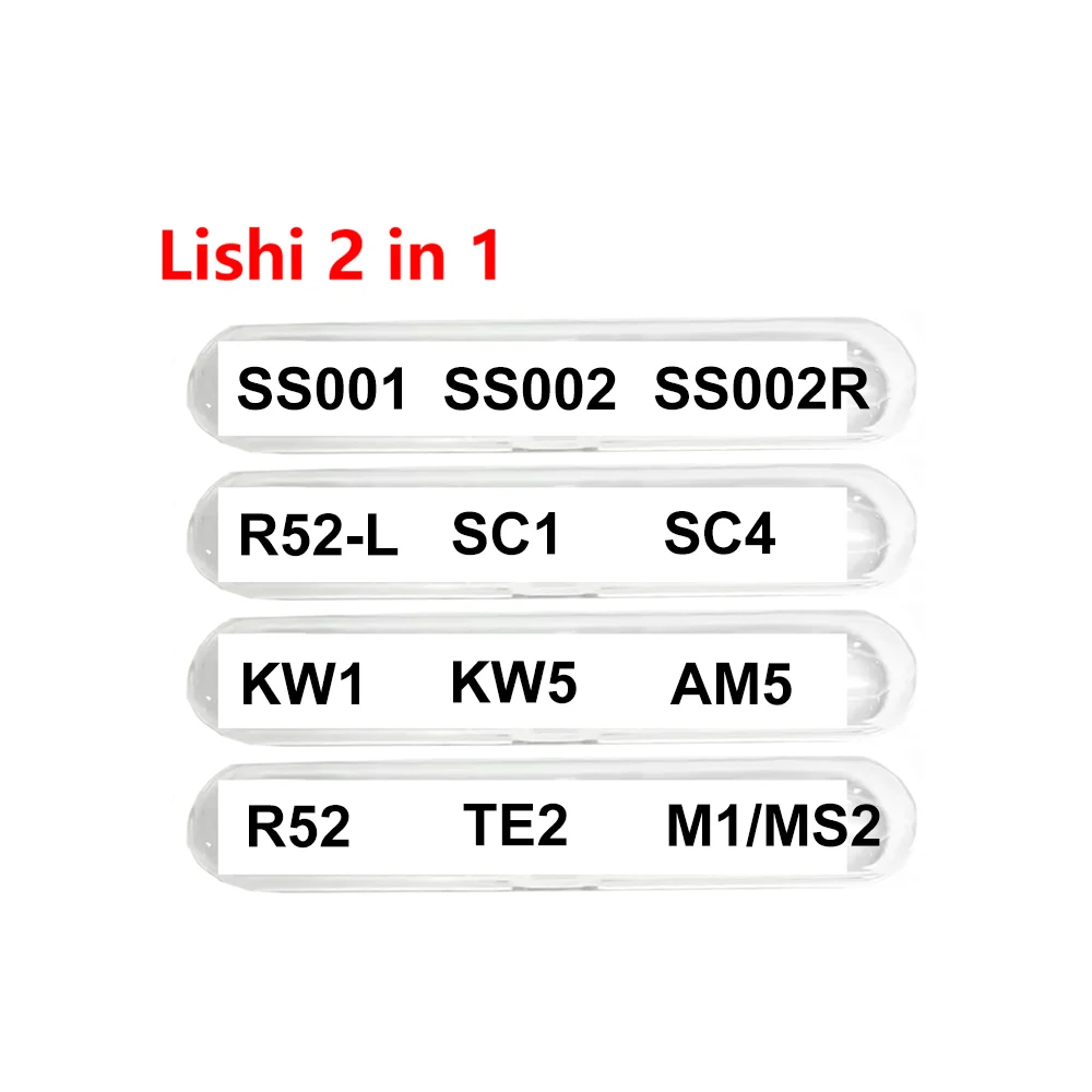 Lishi 2 in 1 SS001 SS002 PRO SS002R R52L SC1 SC4 KW1 KW5 AM5 R52 TE2 M1MS2 Locksmith Tools for Home Door Civil Locks