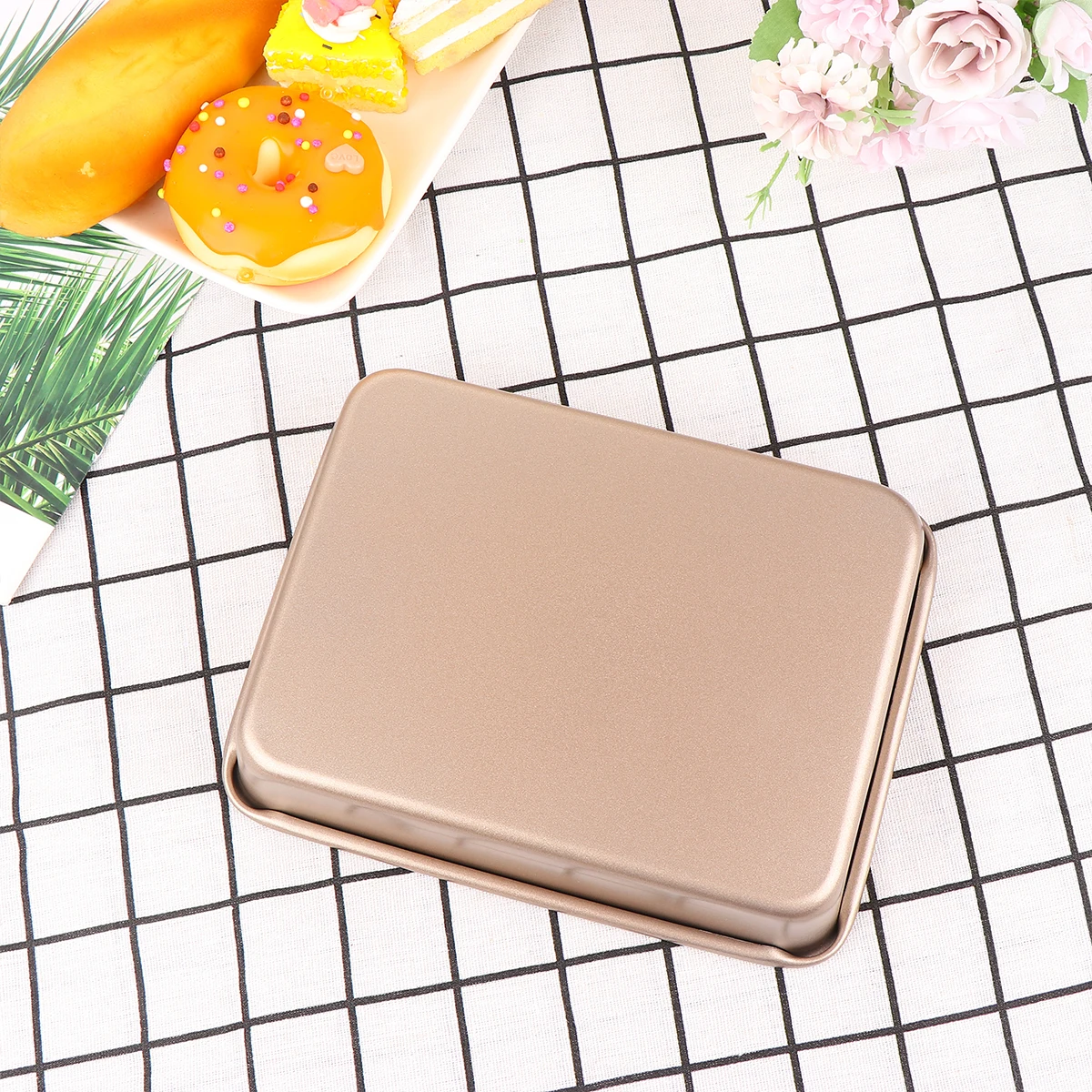 

Heavy Duty Carbon Steel Baking Tray Rectangle Bread Cake Pans Household Kitchen Supplies Nonstick Easy Clean Durability High