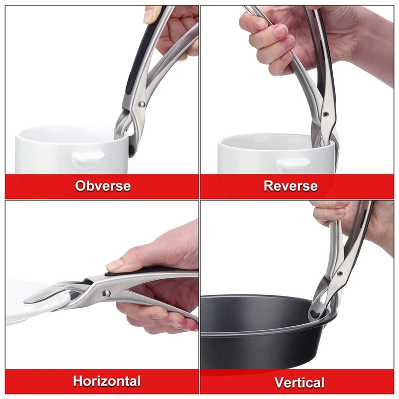 Pinça de placa aa96 compatível com acessórios de panela fritadeira de ar panelas pinça placa quente tigela retriever para forno vermelho