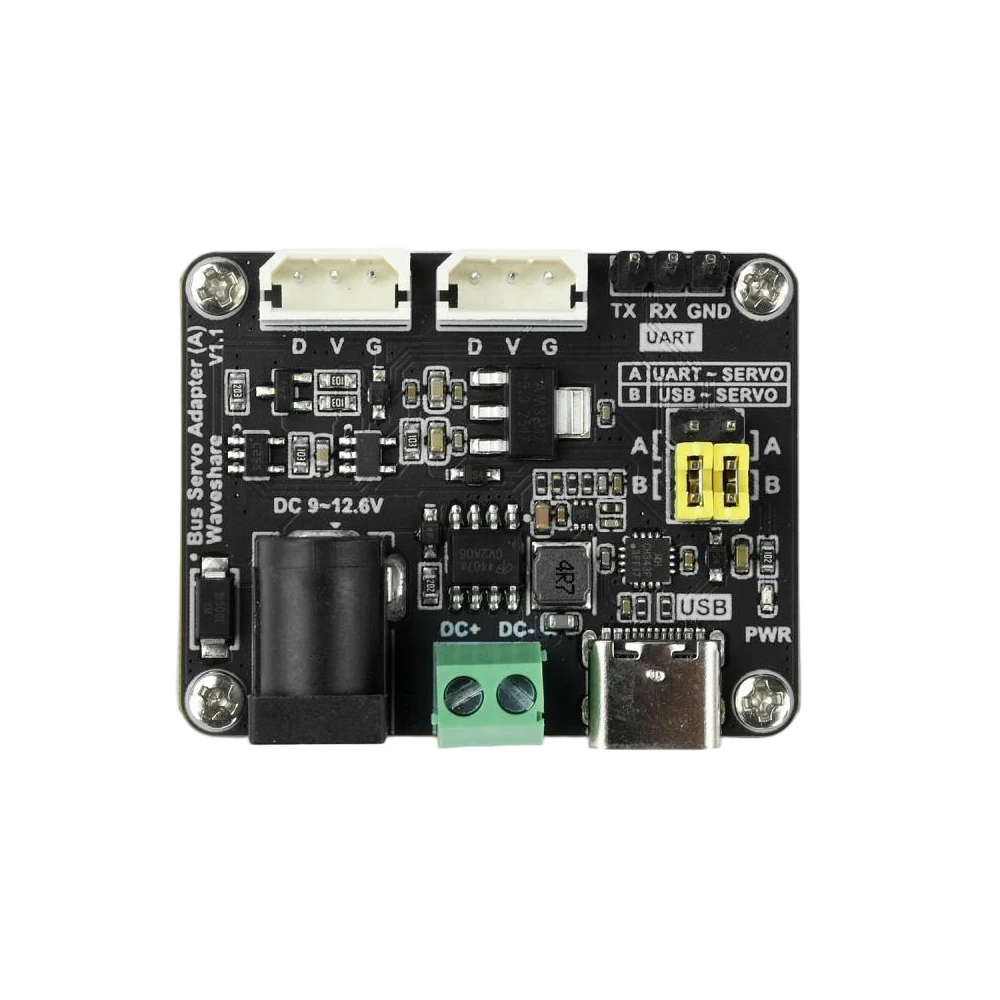 DC9-12.6V Serial Bus Servo Driver Board with Integrated Power Supply and Control Circuitry UART Interface ST/SC for RPI