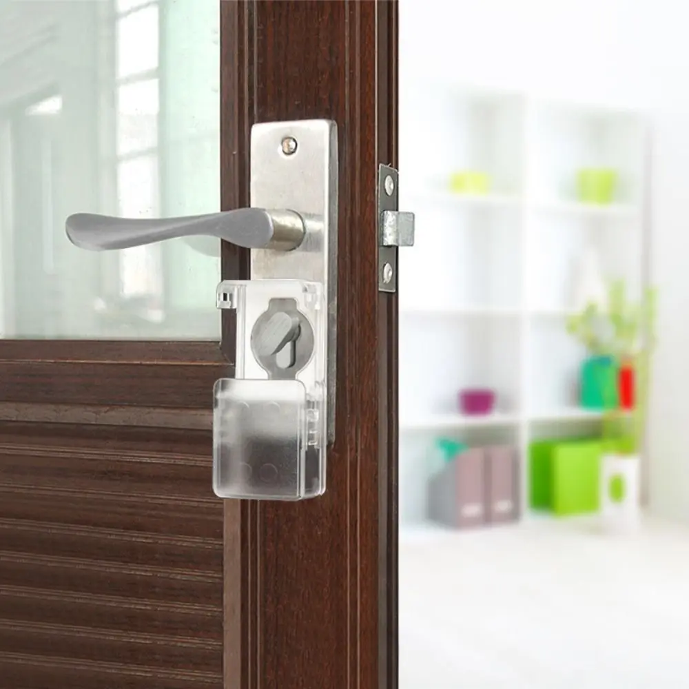 Lockable Care Child Proof Baby Protective Children Anti-open Anti-lock Protection Cover Security Lock Door Handle Lock