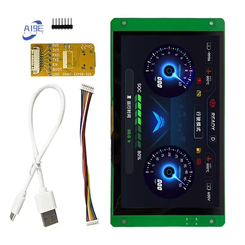 A19E-7.0-Inch 800X480 Touch Display Screen With RGB Interface ESP32-S3 Module Built-In 16MB SPI Flash & 8MB PSRAM