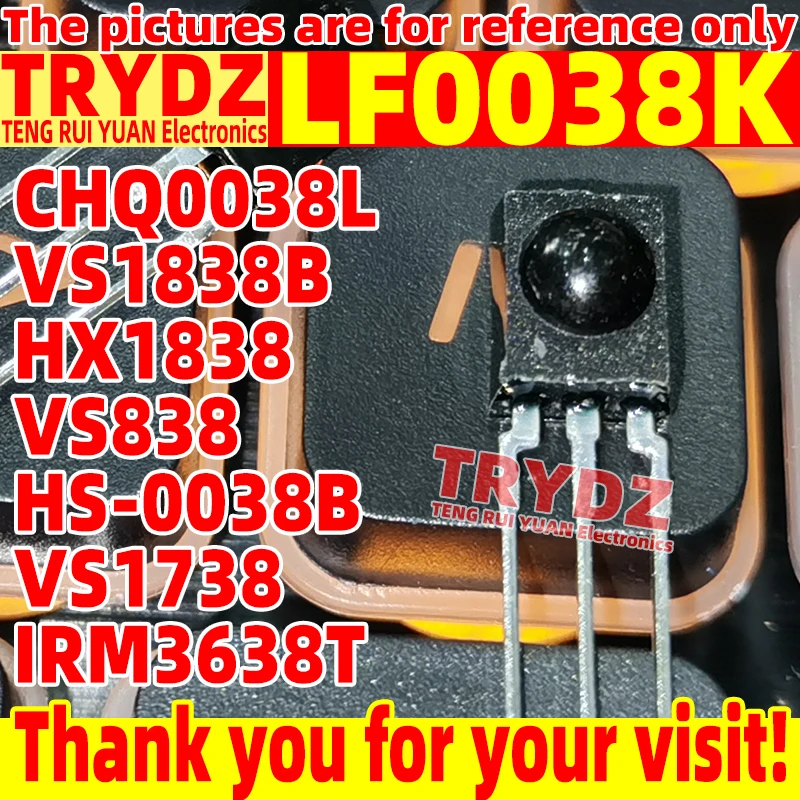 100-20pcs New LF0038K CHQ0038L VS1838B HX1838 VS838 HS-0038B VS1738 IRM3638T infrared receiver