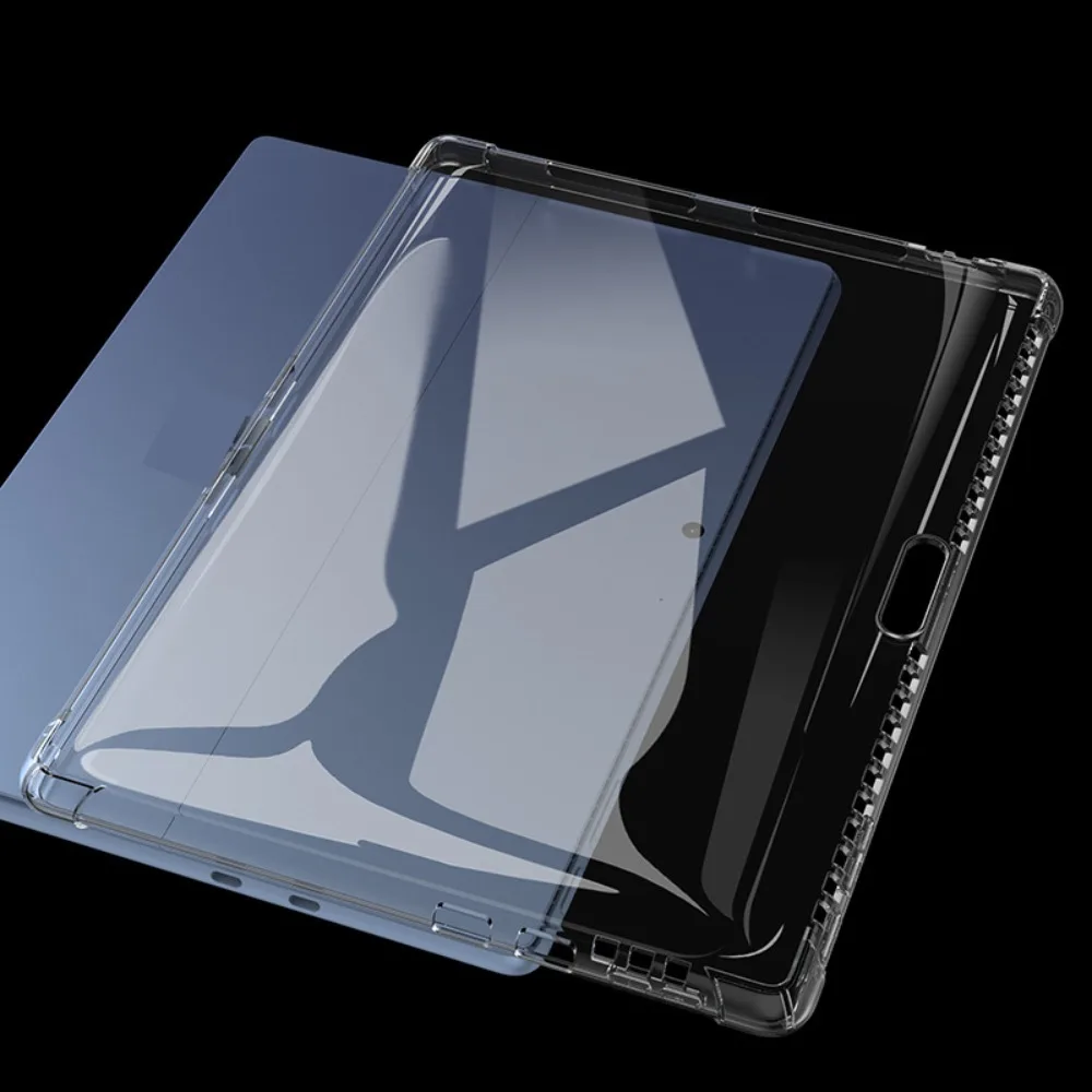 Etui z 4 poduszkami powietrznymi, odporne na wstrząsy, do Microsoft Surface Pro 4 5 6 7 Plus 8 9 10 11 12, 12" 12.3" 13" Tablet PC, przezroczysta tylna obudowa z TPU — zdjęcie produktu 5