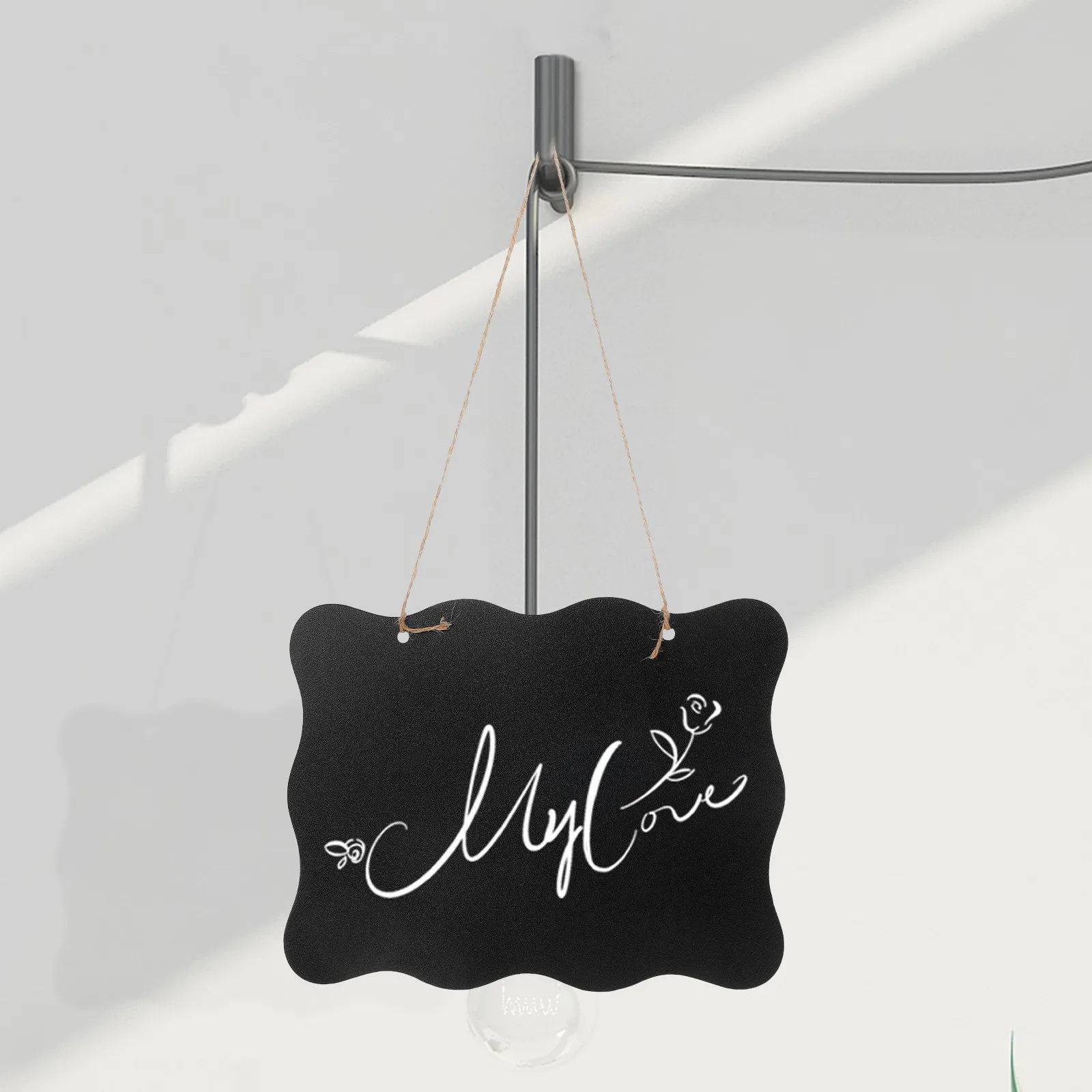 

Набор из 2 подвесных деревянных мини-досок для записей, декоративные доски для сообщений для дома, офиса, кофеен