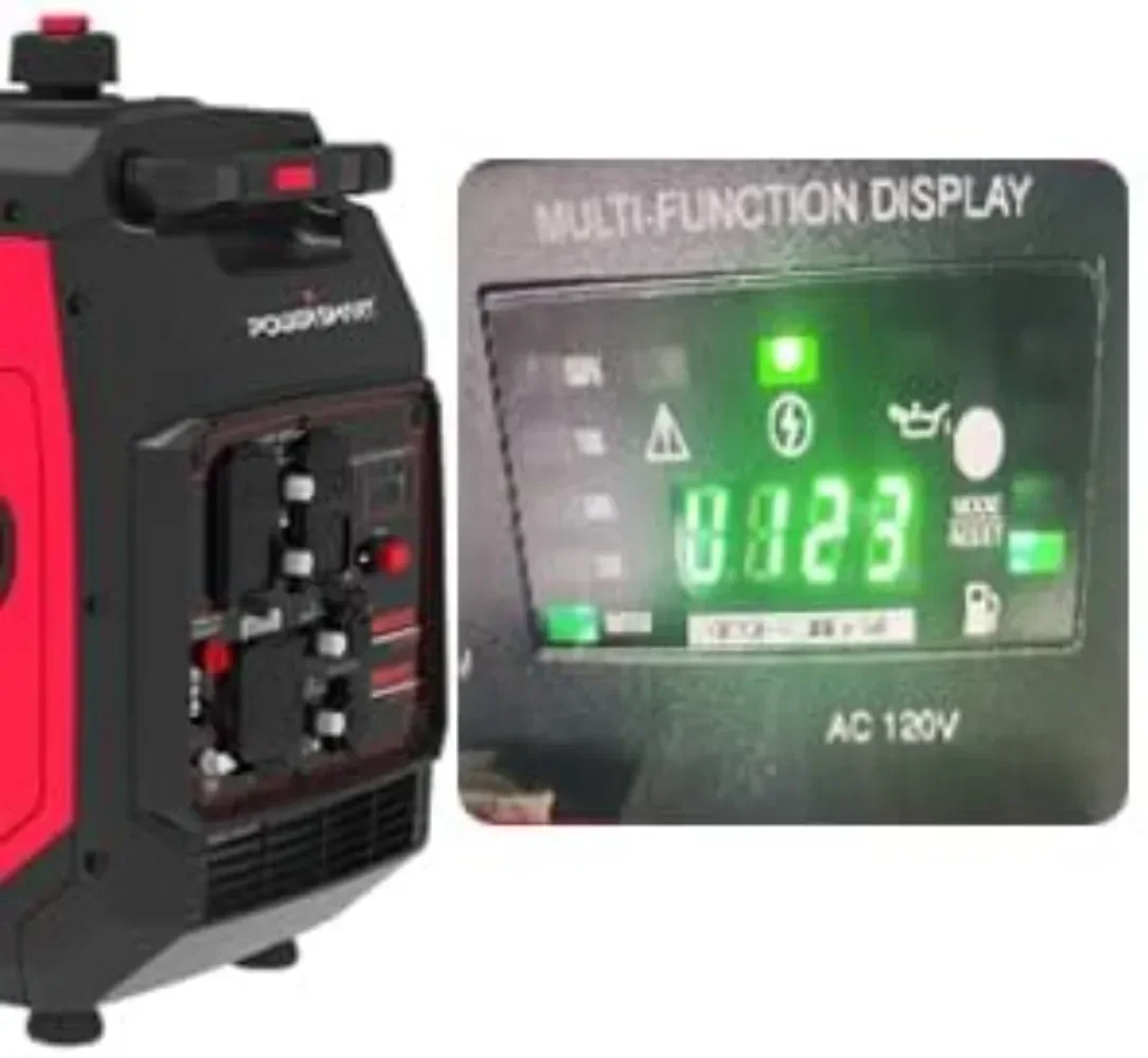 مولد عاكس فائق الهدوء بقدرة 4500 وات، مولد محمول يعمل بالغاز مع مستشعر البداية الكهربائية CO، مجموعة مقبض العجلات الجاهزة RV