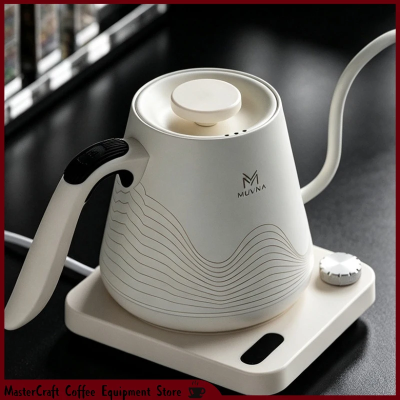 MUVNA Yaoying Electric Pour Over Coffee Kettle Temperature Control Gooseneck Spout Wave Pattern For Home Cafe Coffee Brewing