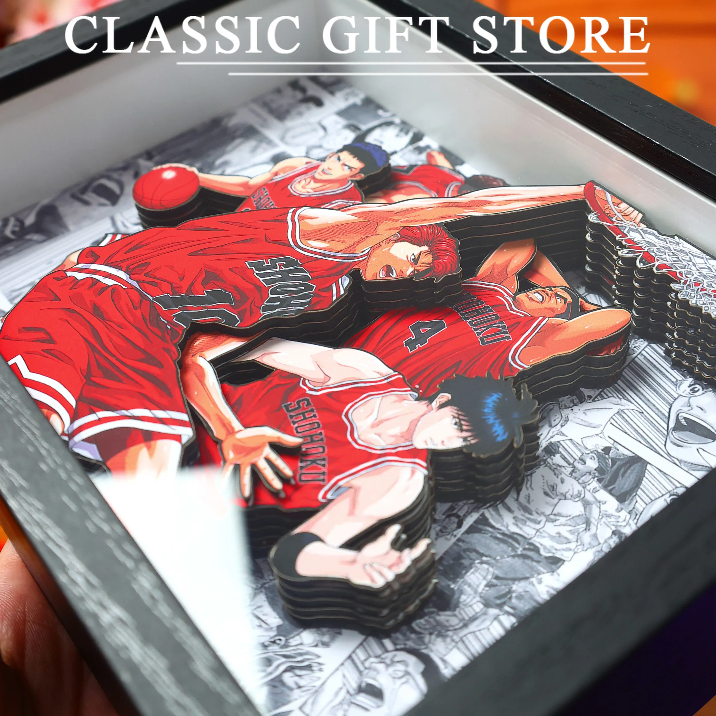 スラムダンク 3Dアートフレーム 2025 Classic Anime SLAM DUNK 3D Decorative Painting Rukawa Kaede