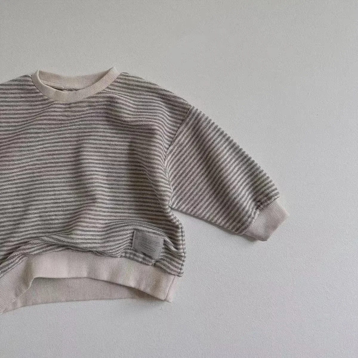 Autumn New Baby Casual Striped Sweatshirt Infant Boy Long Sleeve Tops Children Cotton Pullover Kid Girls Sweatshirt Baby Clothes