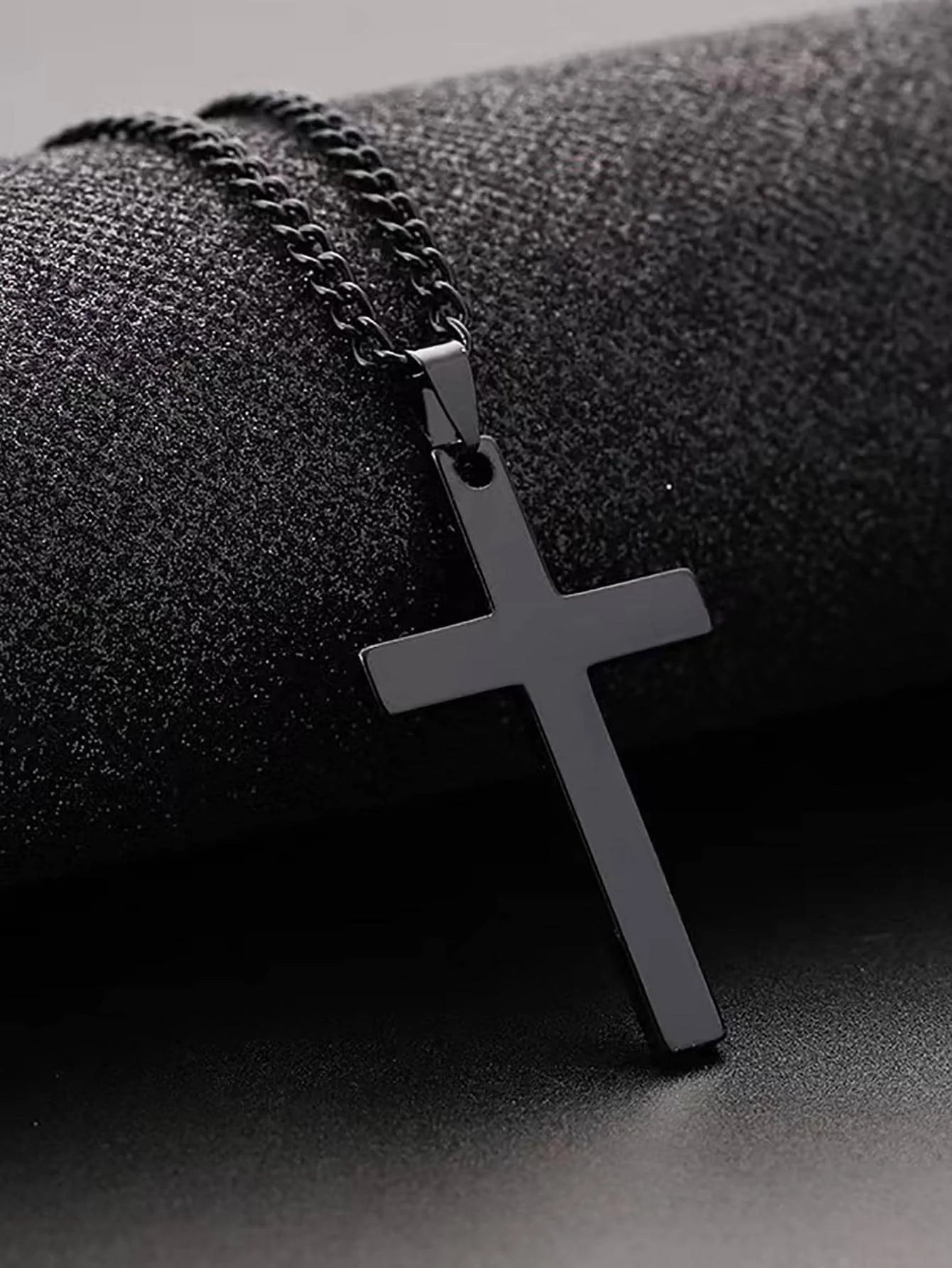 Men's fashionable and simple cross pendant necklace, 1 piece