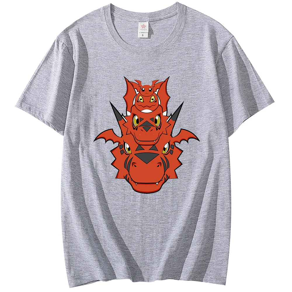 Anime Gigimon Guilmon T-shirt Tailmon printed casual sports street male and female student role-playing clothing T-shirt