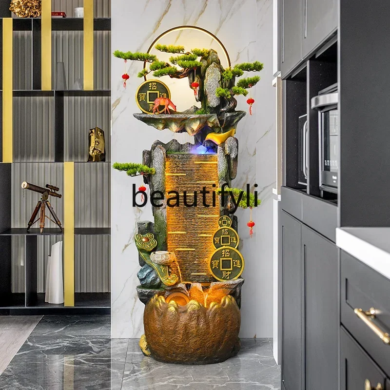 183ff Rockery flowing water floor circulating water ornament living room entrance decorative landscape fountain
