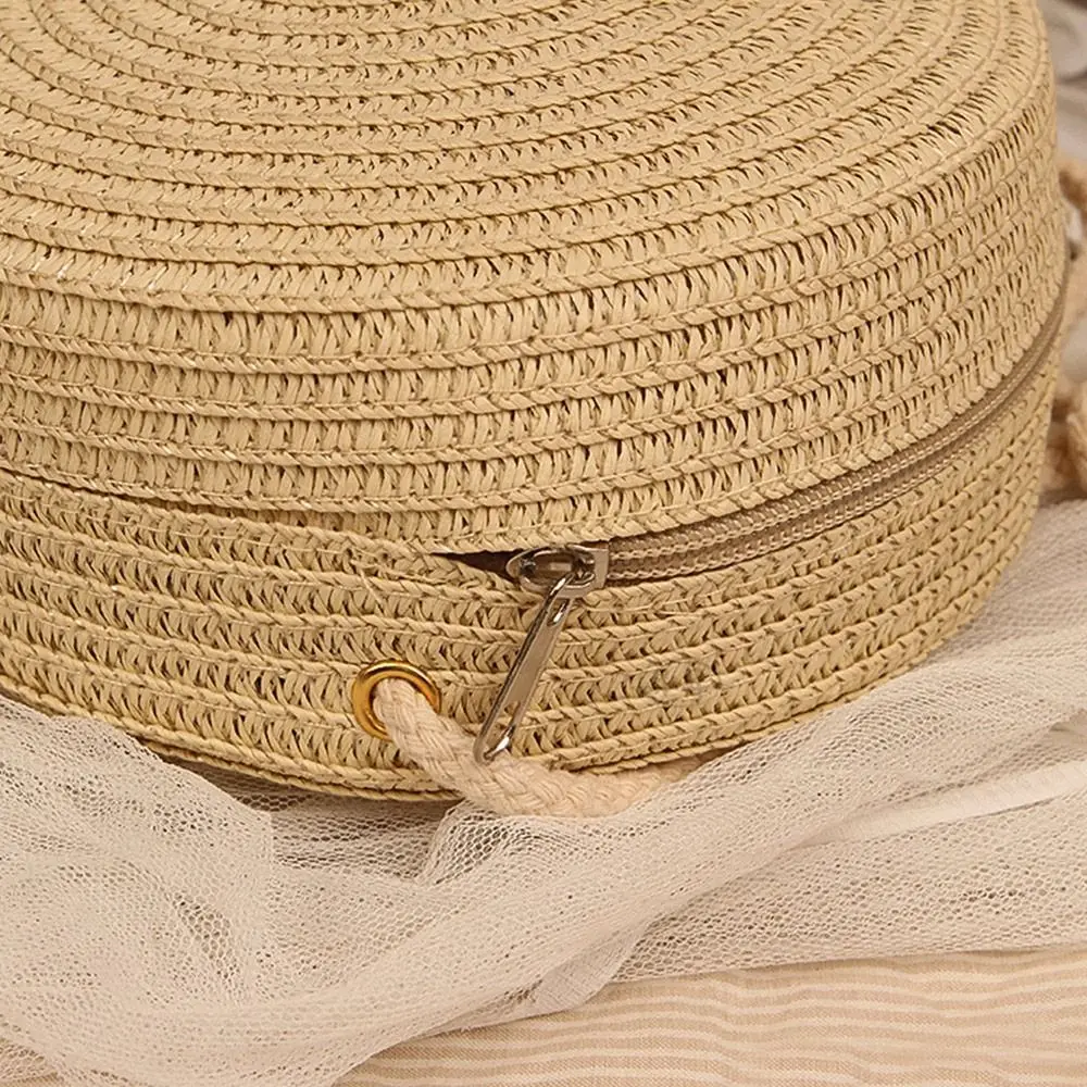 New Handbag Knit Round Shoulder Bags Straw Bag Straw Handbag Summer Beach Bag