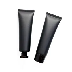 Wholesale New 50g/ml Cosmetic Soft Tubes Matte Black Cream Sample Tube Lotion Bottle Man Makeup Bottles