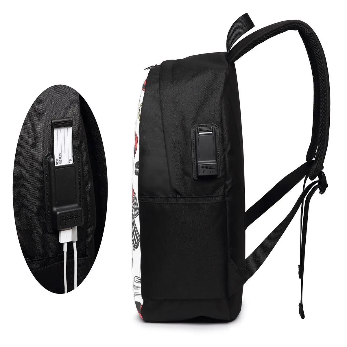 Ice Hockey Players On Rink Backpack Travel Notebook Bag Computer College Student School Bag Laptop Shoulder Bags for Men Women view 5
