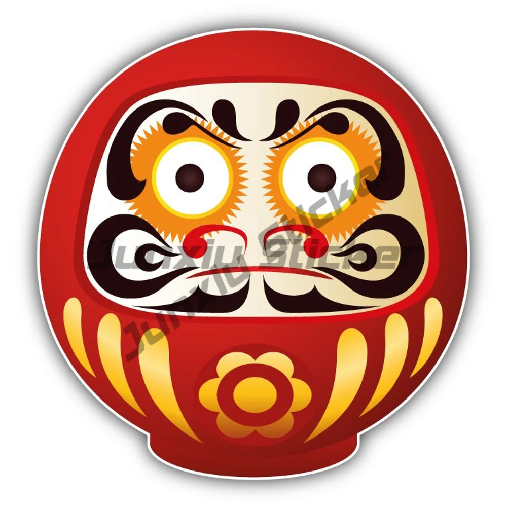 

Daruma Doll Japan Gift Serious Car Bumper Sticker High-quality Decal Assecories Waterproof Exterior Kawaii Laptop Stickers Pvc