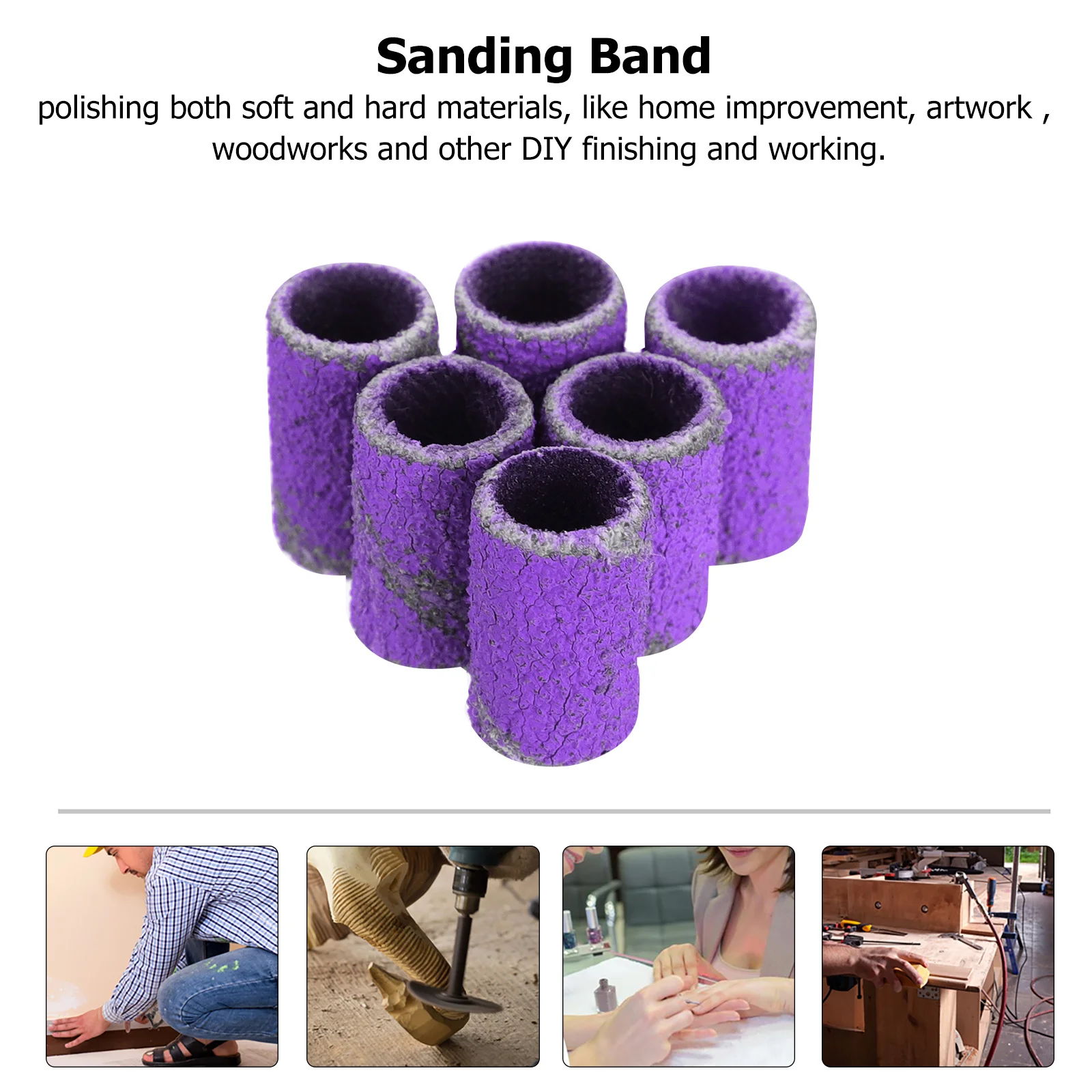 หัวขัดเล็บแบบวง 100 ชิ้น ความละเอียด 180 กริต อุปกรณ์ทำเล็บมืออาชีพ สำหรับขัดเงา ดูแลผิวที่ตายแล้ว