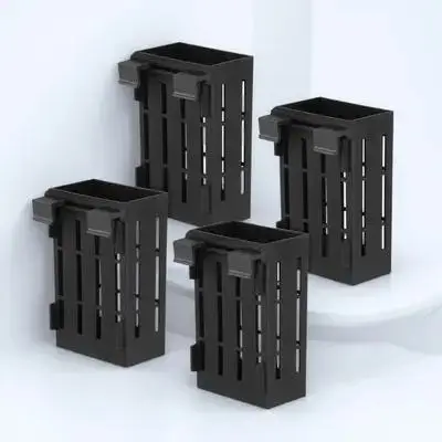 

4pcs Aquarium Plant Holders Hanging Pots Holes for Water Flow Plastic Aquatic Planter Fish Tank Decorations