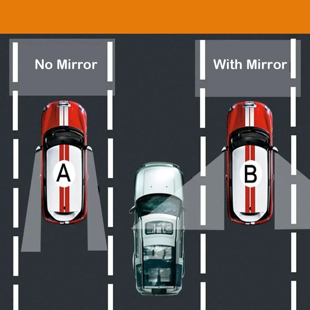 Wide Angle Convex Side View Mirror Blind Spot Rearview Mirror Parking Assist Safety Glass for Car Truck Van Vehicle