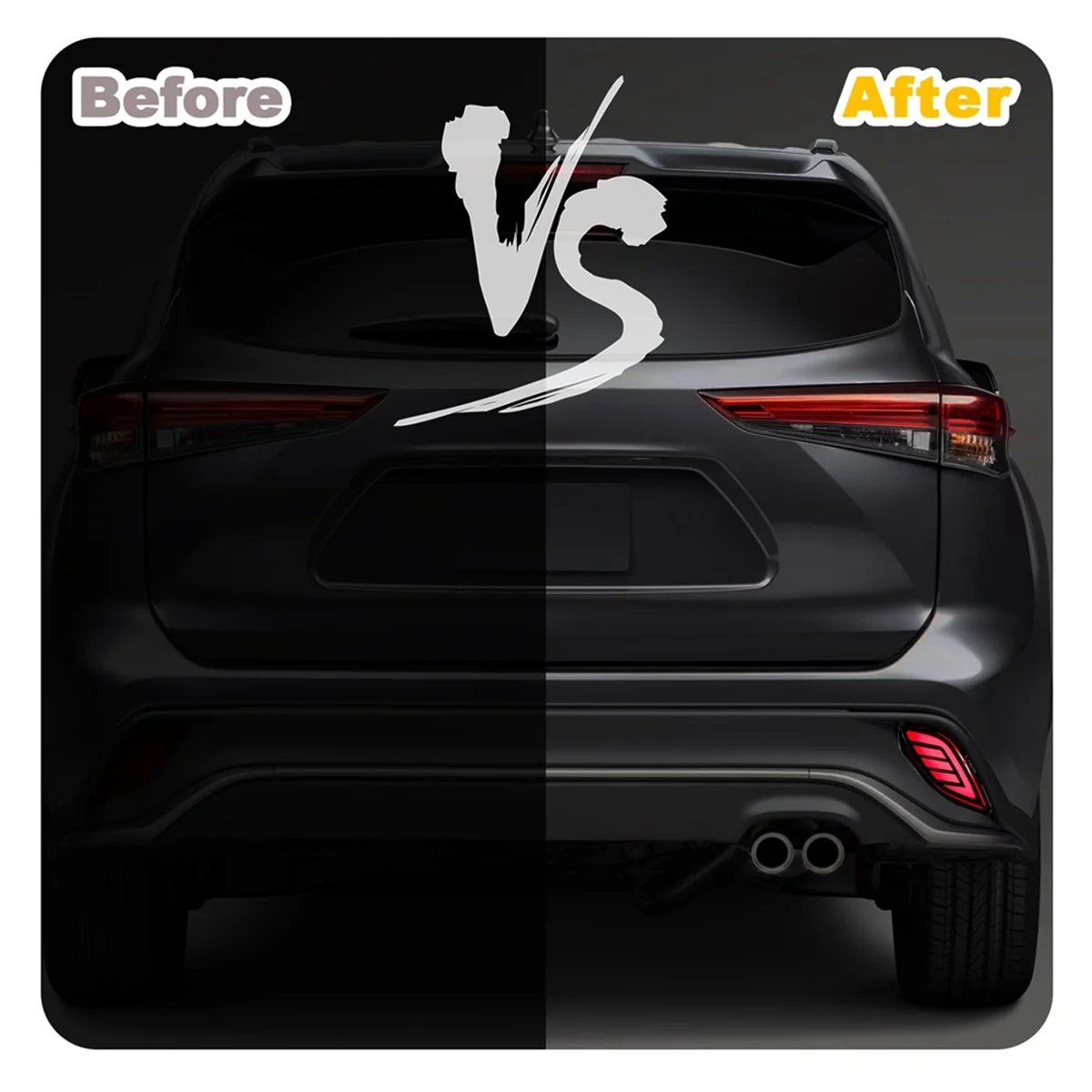 

TRO-ALED Tail/Brake/Rear Bumper Reflector Driving Lights for Toyota Highlander 2021-2023 Sequential Turn Signal