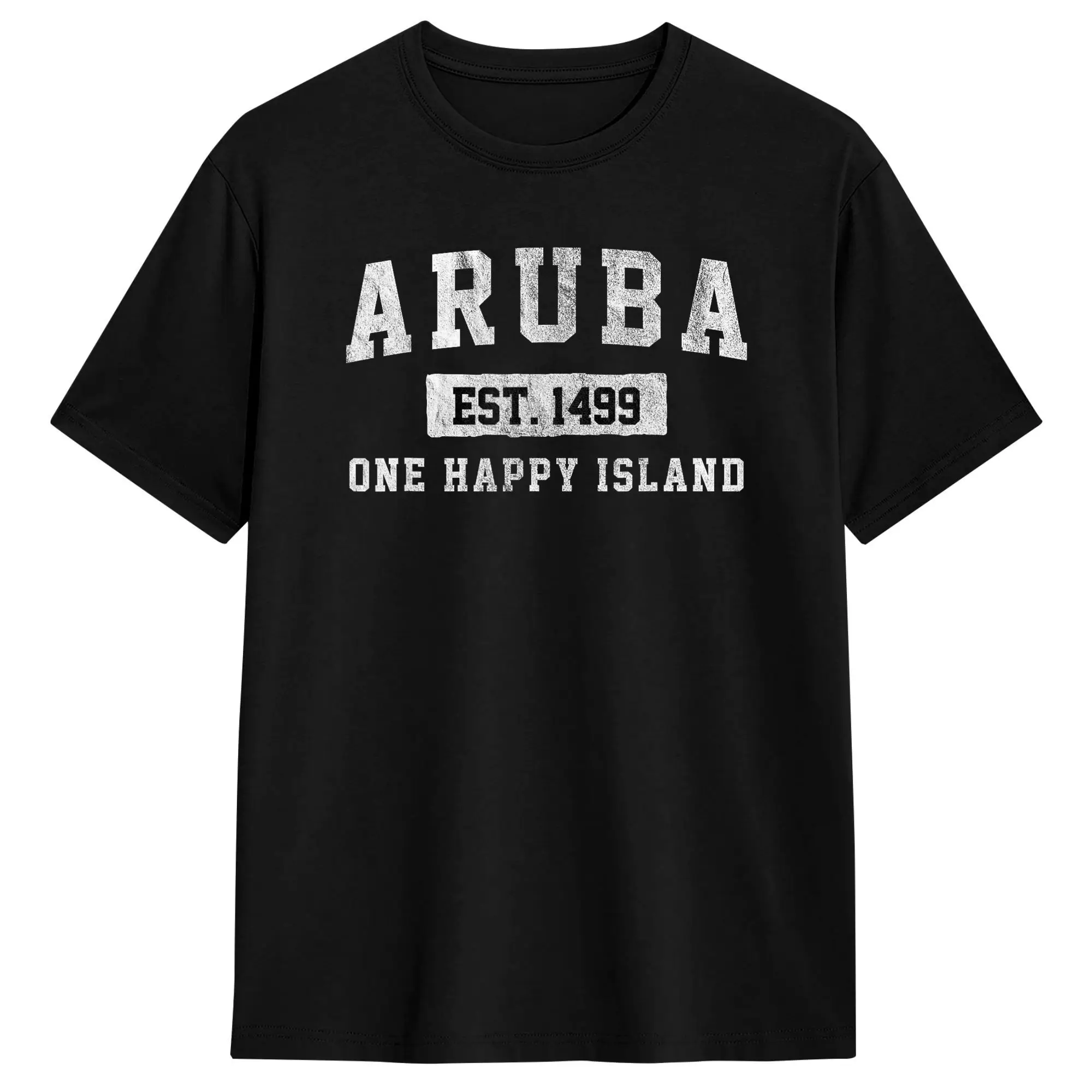 

Винтажная мужская футболка Varsity Aruba, хипстерские футболки с короткими рукавами и круглым вырезом, хлопковая одежда с графическим принтом